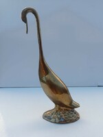 Vintage copper swan bird
