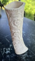 Carved bone (horn) vase