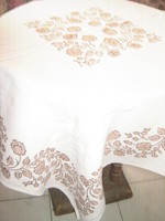 Beautiful floral woven tablecloth