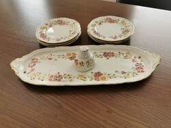 Zsolnay butterfly cake - sandwich set, unused, perfect condition for sale!