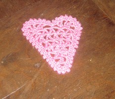 Charming handmade heart tablecloth