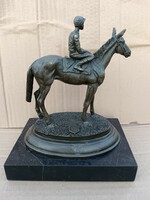 Jockey, equestrian bronze statue, Miguel Fernando Lopez