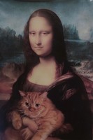 Mona Lisa  vörös macskával  (Svetlana Petrova)