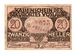 20 Heller 1920 overstamped emergency money Austria