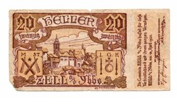 20 Heller 1920 torn emergency money Austria