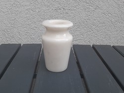 Beautiful snow-white Carrera marble vase