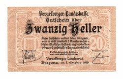 20 Heller 1919 emergency money Austria