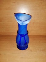 Muranoi kék üveg váza - 19 cm magas (1/d)