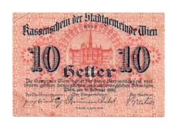 10 Heller 1919 emergency money Austria