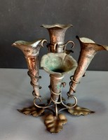 English art nouveau silver-plated strawberry vase marked negotiable