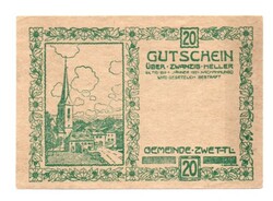 20 Heller 1921 emergency money Austria