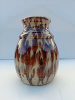 Retro mid century west germany dripped glazed ceramic vase
