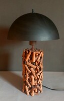 Design vintage wood-metal mushroom lamp negotiable