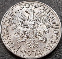 Poland 5 zlotys, 1974.