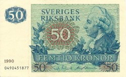50 kronor korona 1990 Svédország