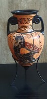 Beautiful vase with a Greek scene, amphora