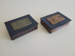 2 db régi katonai doboz emlékdoboz leszerelő doboz