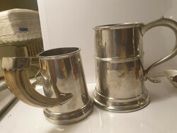 Silver-plated jugs marked