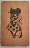 Negro children, artist postcard rare (udine)