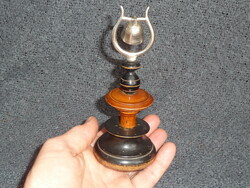 Antik csengő miniatűr csengő esztergált fa sakkfigura alakú kis csengettyű kávéházi asztalra ?