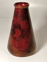 Antique Zsolnay oak vermeil vase