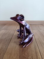 Old Zsolnay palatine judit purple eosin modern frog figure