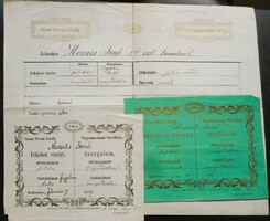 Old certificate + 2 moral qualifications (st. István főgymnasium, Kalocsa, 1867)