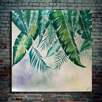 Jmmodernabstract: emerald only 90x90 cm contemporary acrylic painting