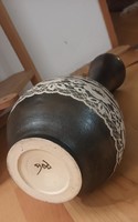 Lacy ceramic vase by éva Bod