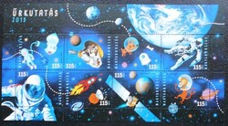 K5276a-l / 2015 Űrkutatás évfordulók blokk postatiszta
