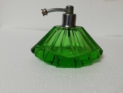 Régi parfümös zöld üveg