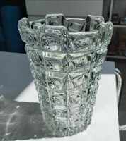 Csehszlovák retró üveg váza