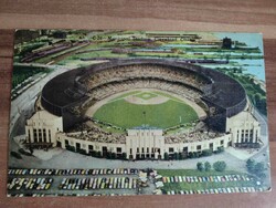 Old postcard, America, Cleveland, Municipal Stadium, 1957