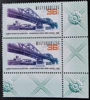S4624jas2 /  2001 Mária Valéria -híd bélyeg jobb alsó ívsarki pár postatiszta
