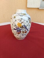 Tropical bird and flower vase: royal kpm,,Germany,,,18 cm,,,immaculate..