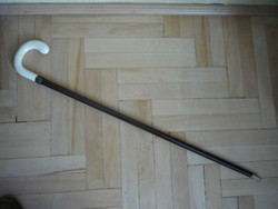 Antique walking stick with bone handle, walking stick 2404 14