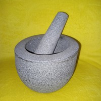 Mortar, stone/granite mortar, spice mortar with pestle.
