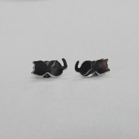 Silver cat earrings │ 0.5 g │ 925% │