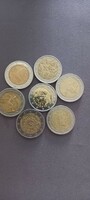 2 Euro coins 7 pieces worth HUF 8,000