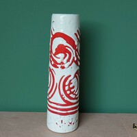 István Erdélyi retro fat lava ceramic vase