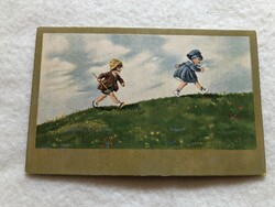 Antique, old graphic postcard - 1925 -10.