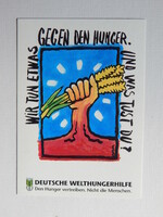Képes levelezőlap, Németország - "Welthungerhilfe" élelmezési segélyszervezet - reklámlapja