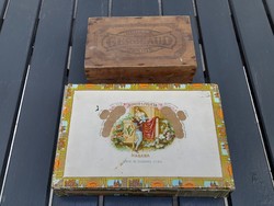 2 old wooden hearty boxes in one