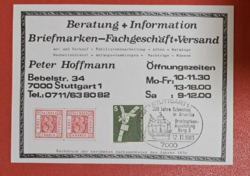 Díjjegyes és bélyeges levelezőlap, Németország,