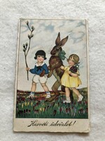 Antik, régi  litho  Húsvéti képeslap - 1929                                    -10.