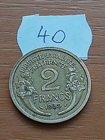 France 2 francs 1939 aluminum bronze 40