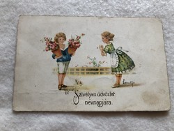 Antik, régi grafikus képeslap - 1928                                     -10.