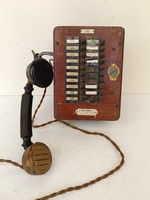 Antique wall wooden box telephone starožitný telefón 548 8877