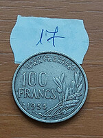 FRANCIAORSZÁG 100 FRANCS FRANK 1955 B Beaumont-le-Roger, Réz-nikkel  17
