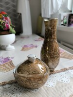 Hollóháza porcelain chandelier glazed bonbonier, vase for sale!